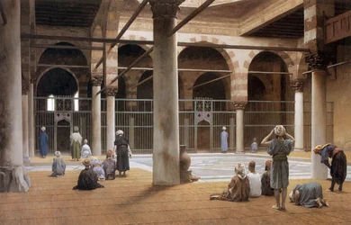 Interieur de mosquee en 1870 par Jean Leon Gerome pamětní umělecká galerie na univerzitě v Rochesteru