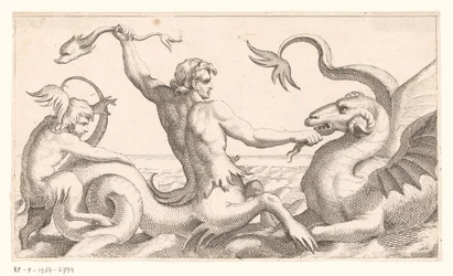 Triton bojuje s mořskou příšerou