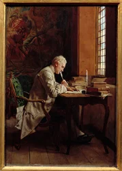 Básník. Obraz Ernesta Meissoniera (1815-1891)