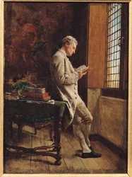 Čtenář v bílém, 1857