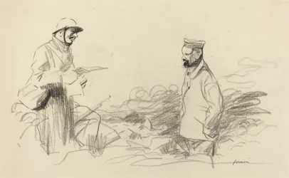 Poilu Acknowlegging German Soldier, pravděpodobně 1918.