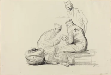 Poilu a němečtí zajatci, c. 19141919.