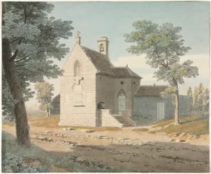 Kostel u silnice, konec 1700-1800.
