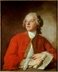 Portrét Pierra Augustina Caron de Beaumarchais (1732 - 1799) Francouzský spisovatel a dramatik - Obraz Jean Marc (Jean-Marc) Nattier (1685-1766) - Paříž, Comedie Francaise - Portrét Pierra Augustina Caron de Beaumarchais (1732-1799) , francouzský spisovate