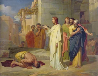 Ježíš uzdravuje malomocného, 1864