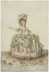 Studie kostýmu pro operního pěvce, 1781.