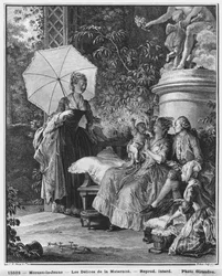 Radosti mateřství, vyryl Isidore Stanislas Helman (1749-1809) 1776