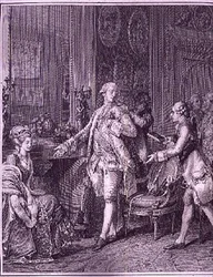 The Grand Toilet, vyrytý A.L. Romanetem (1742-c.1810)