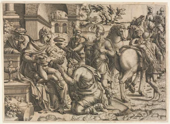 Klanění tří králů, c. 1545.