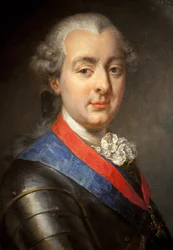 Portrét Louis Jean Marie de Bourbon, vévoda z Penthievre (1725-1793), velkoadmirál a patron. Obraz Jean-Pierre Franque (1774-1860), Olej na plátně