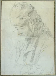 Voltaire (1694-1778) ve stáří, 1769 (pastel na papíře)