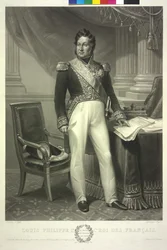 Francouzský král Ludvík Filip (akvatinta)