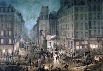 Průvod na náměstí Place de LEcole, 1823