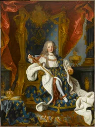Portrét Ludvíka XV., 1710-1774, francouzského krále, ve věku 9 let, 1719