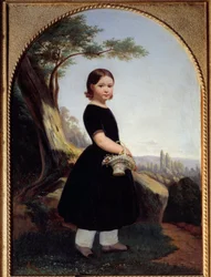 Portrét malé holčičky (Esther Debost) Esther Debost, sestřenice umělce. Obraz Hippolyte Lazerges (1817-1887) 1843 Sun. 0,81x0,61 m Rouen, musee des Beaux Arts