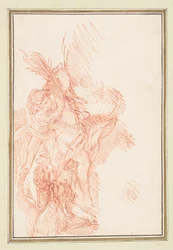Postava s listy a putto