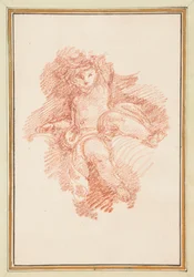 Putto v sedě