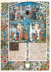 Chronique de la Bouquechardiere, světové dějiny sepsané Jeanem de Courcy, seigneur de Bourg-Achard (pergamen)