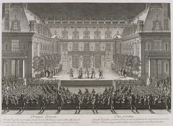 Opera Alceste Jean-Baptiste Lullyho se hraje na mramorovém nádvoří paláce Versail