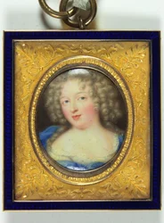 Dáma jménem Francoise-Marguerite De Sevigne, hraběnka De Grignan (smalt)