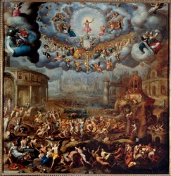 Poslední soud. Obraz Jeana Cousina mladšího (1522-1594). 16. století. V. 1,45 x 1,42 m