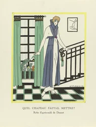 Quel Chapeau Faut-Il Mettre?, hospoda. 1914 (pochoirový tisk)