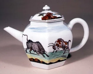 Čajová konvice Chelsea, cca 1755 (porcelán)