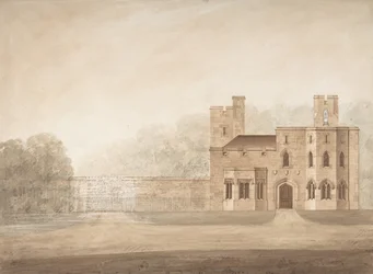 Design pro Bishopsgate Lodge, na hradě Windsor, Berkshire, ca. 1820-30.