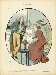 Ilustrace Jehan Testevuide (1873-1924) v Le Rire, 09.05.08 - Dandyismus - móda, interiérová architektura - Dandy