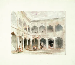 Nádvoří paláce Infantado v Guadalajara (Španělsko)
