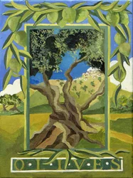 Zelené olivy, 2014 (akryl na plátně)