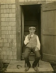 Kapitán Billy Bowen, námořní kapitán Nantucket, kolem 1905-09