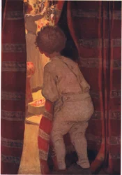 Vplížil se dolů, aby nahlédl do salonu (barva lito)