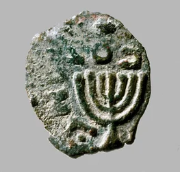 Mince Antigona II Mattathias, cca 40-37 př. n. l. (kov)