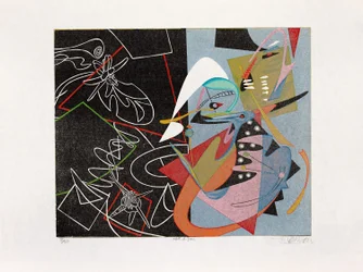 Noc a den, 2016 (dřevořez)