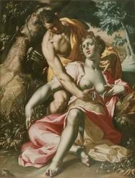 Cephalus a Prokris (Prokrisova smrt), asi 1595-1600 (olej na plátně)