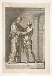 Papirius, from Sculpturae Veteris Admirata   1338769   cs       czech Successfully Translated  Original: The Flight into Egypt, from Landscapes with Biblical and Mythological Scenes Translat: The Flight into Egypt, from Landscapes with Biblical and Mytholo