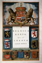 The Belgian Regia of Europe (Belgium), Kniha IX, titulní strana Volume IV, Atlas maior, od Joan Blaeu (1596-1673), mědirytina, 57,5x39 cm, Amsterdam