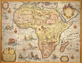 Mapa Afriky v roce 1686 od Joan Blaeu