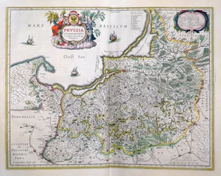 Mapa východního Pruska. z 