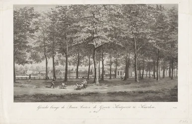 Pohled na Baan v Haarlemu Baan mimo Groot Houtpoort v Haarlemu v roce 1809 (název na objektu)