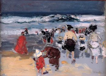 Pláž v Biarritz, 1906