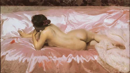 Nahá žena. Obraz od Joaquina SOROLLY (1863-1923)