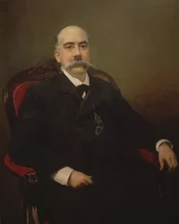 Portrét Emilio Castelar y Ripoll, španělský státník, řečník a spisovatel