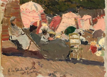 Pláž, Biarritz, 1906