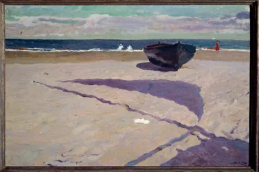 Stín lodi. Obraz Joaquína Sorolly y Bastidy (1862-1923), 1903, Madrid, Muzeum Sorolly