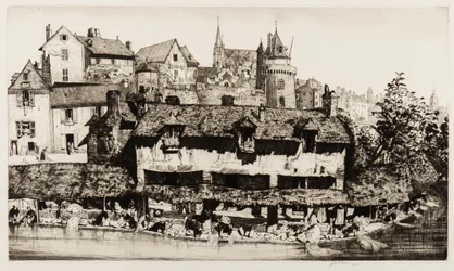 Les Lavoirs, Vannes (rytina a suchá jehla)