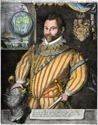 Portrét sira Francise Drakea (rytina)