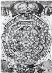 Svaz růží rodů Lancaster a York, 1589 (deska)