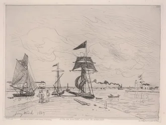 Dřevěné molo v přístavu Honfleur